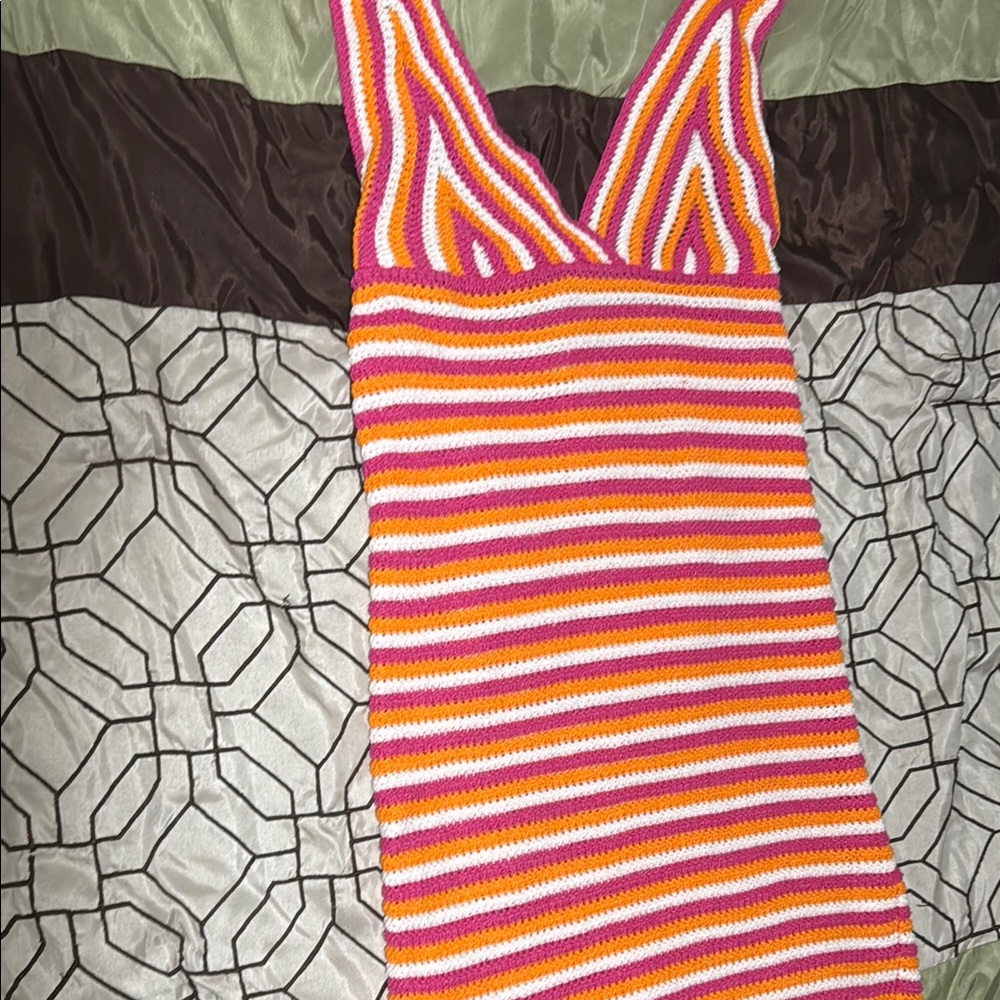 Primark Multicolor Striped Backless Dress